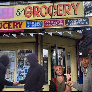 POSTED...IN FRONT OF THE BODEGA 