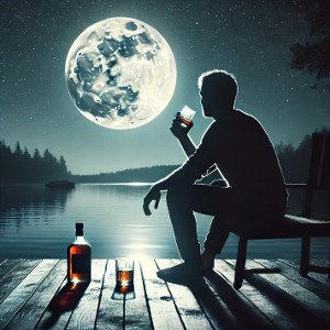 drinking whiskey 