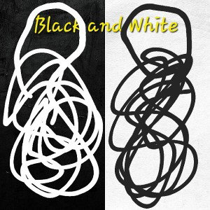 black and white 