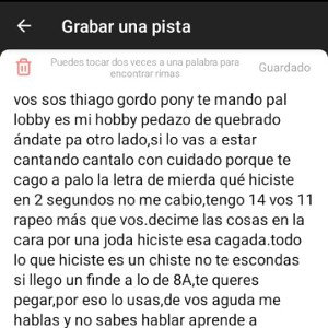 letra mía,huevos míos cabron,round 2.