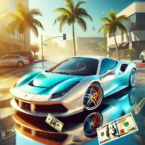 White to Blue Ferrari