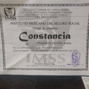 esto es una constancia que recibió hace muchos años no es una vanagloria es un dolor mil y deflama
