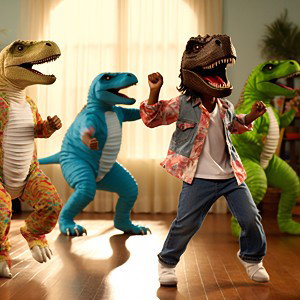🦖when you 🙉 hear 👂🏾 the roarrrr dinosaur 🦖 to the dance 🎶 floor 💃🏾🕺🏾