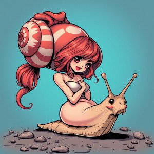 she rode like a snail 💦