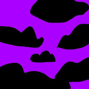 purple skies and black clouds