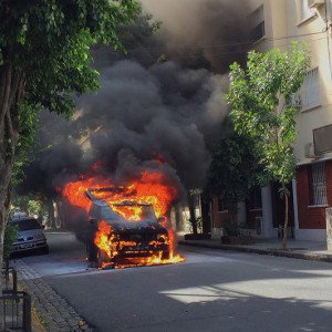 fuego en la calle 