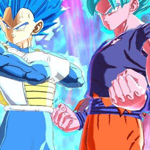 Goku and Vegeta vs The village from the past