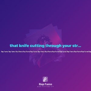that knife cutting through your stripes