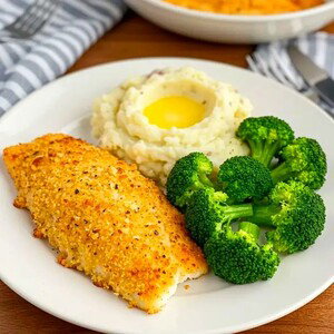 Tilapia Fish With Mash Potatoes (with Broccoli 