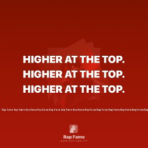 Higher at the top.