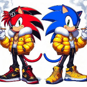 red and blue 