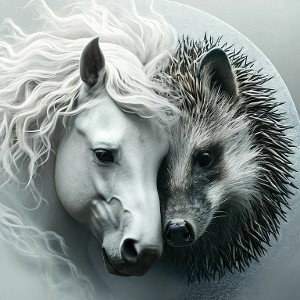Ёжик и Лошадь