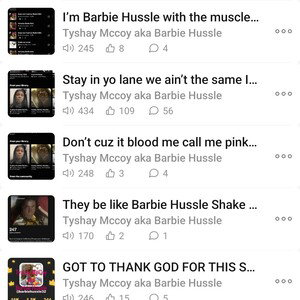 Tyshay Mccoy aka Barbie Hussle  I need 