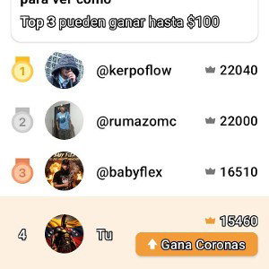 Entre los 3 primeros 