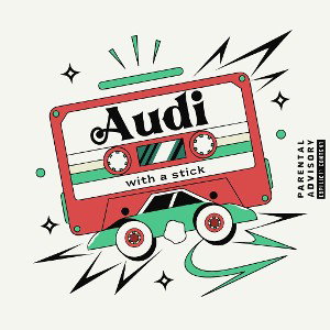 Audi with a stick 