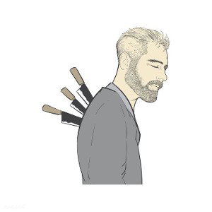 stabbed in the back
