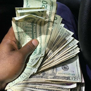 Jay-money Running thru a checc
