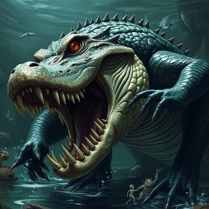 Choke an alligator out
