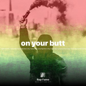 on your butt