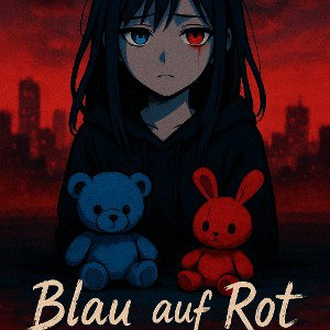 Blau auf Rot