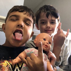 lil Bro with the gang