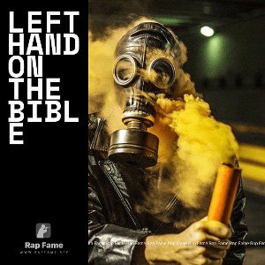 Left hand on the Bible