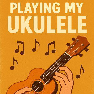 Playing my ukulele