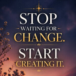Stop waiting for your life to change