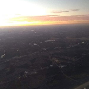 flying to London 