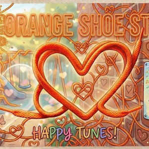 Neon orange shoe string