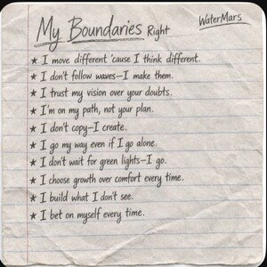 My Boundaries Right