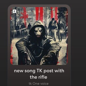 new song TK pose with the rifle