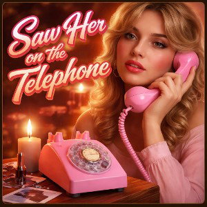 Saw her on the telephone 