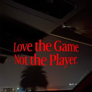 LoVe tHE gAmE NoT tHE plaYEr