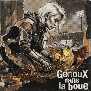 genoux dans la boue 