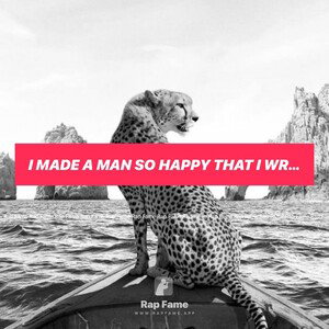 I made a man so happy that I wrote the letter ones