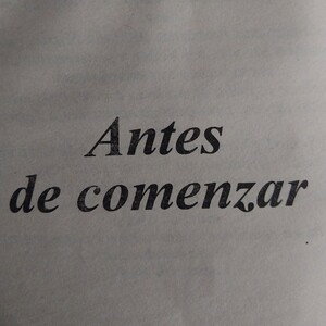 Antes de Comenzar 