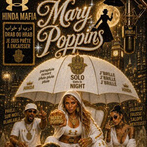 EN MODE MARRY POPINS PARAPLUIE OUVERT ''PLUIE PLUIE JE BRILLE BRILLE 