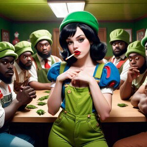 snow white and the 7 dwarf niggahs