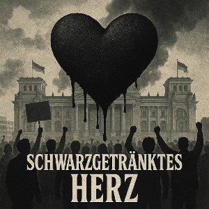 Schwarzgetränktes Herz