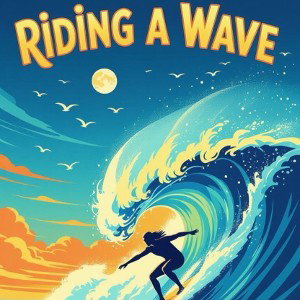 riding a wave