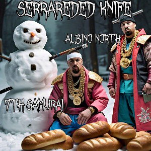 Serraded Knife x Albino North