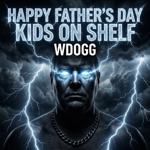 happy father's day kids on shelf