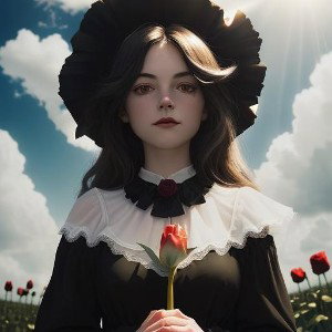 Contrary - Black Roses and Red Stained Tulips 