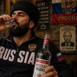 Хач напился русской водки