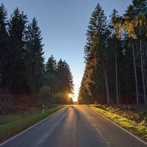 on the road