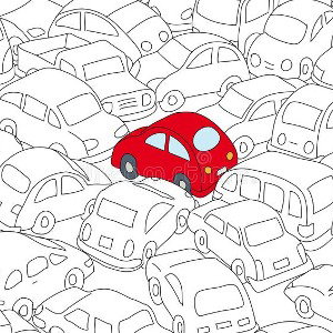 Stuck in traffic 