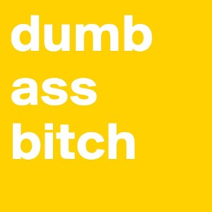 Dumb ass bitch