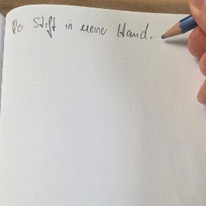 Der Stift in meiner Hand 