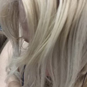 look. at that blond bitch over there